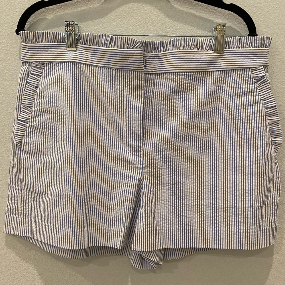 J Crew. Blue striped shorts. Size 12